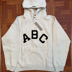 Essentials Fear Of God Grey ABC Hoodie